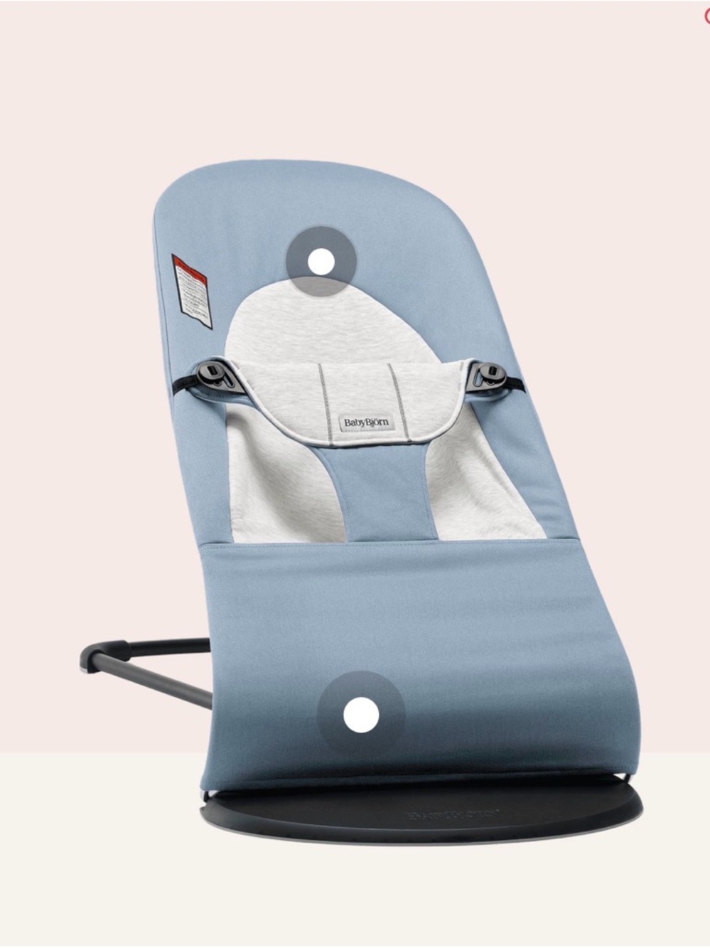 BabyBjorn Woven Jersey Blue Gray Bouncer Balance - COVER ONLY